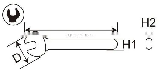 1000V Insulated Open End Wrench (7, 8, 10, 12, 14mm) photo-2