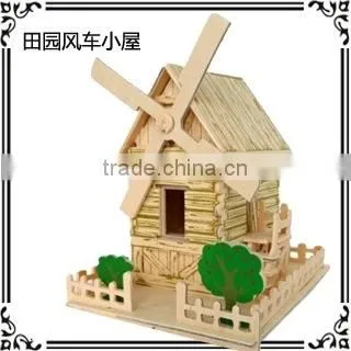 Children's Wooden Environmental 3d Puzzle Toys ,Modelling of the Temple of Heaven Fancy Toy photo-2