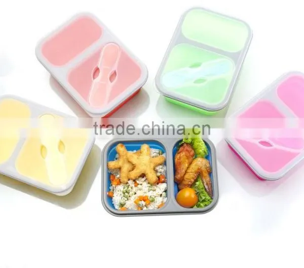 Food Grade Various Styles Collapsible Silicone Lunch Box/ Bento Box/ Food Container photo-6
