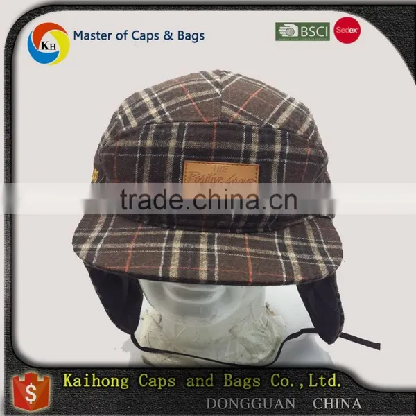 Winter Flat Visor Baseball Cap With Two Earflap Both Side/earflap Baseball Cap photo-2