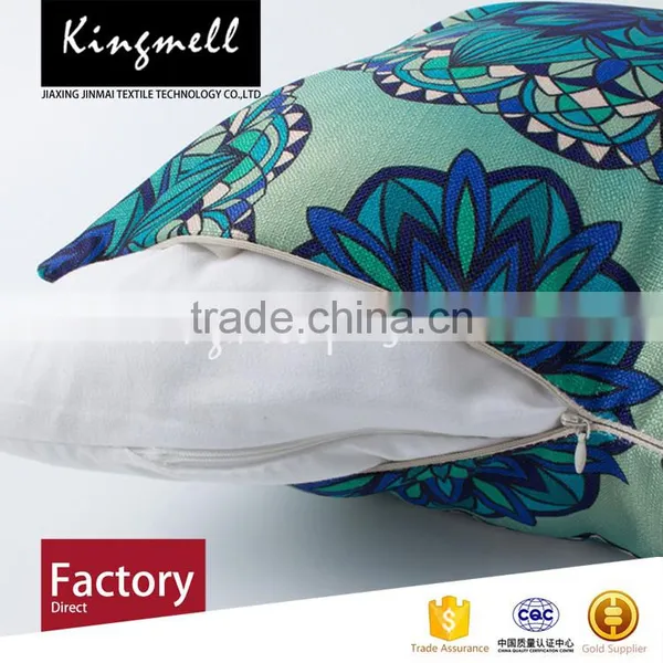 Customize Folk Style Digital Printed Leather Car Seat Cotton Linen Cushion Cover photo-2