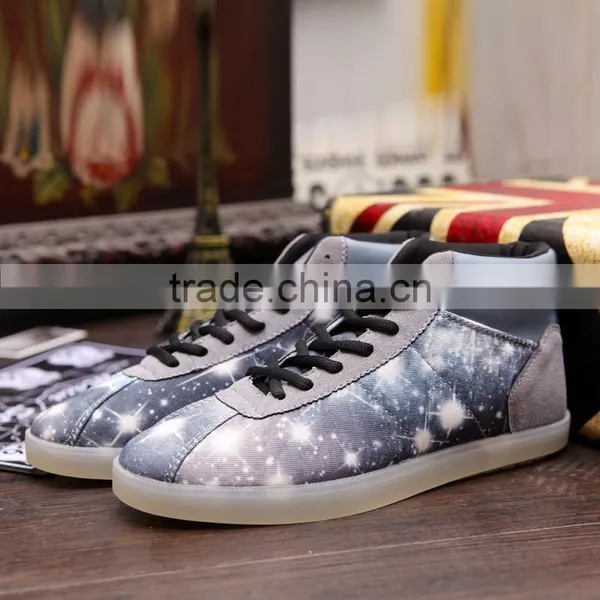 HFR-JS08 2015 Super Fashion Latest LED Glittering Canvas Shoe photo-3
