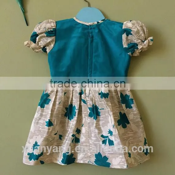 New Arrival Factory Manufacture Short Sleeve Printed Kids Clothing Wholease New Model Baby Girl Casual Dress photo-2