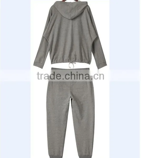 Wholesale Fashion Leisure Clothing Set Sports Wear Hoodies With Zippers for Women photo-3