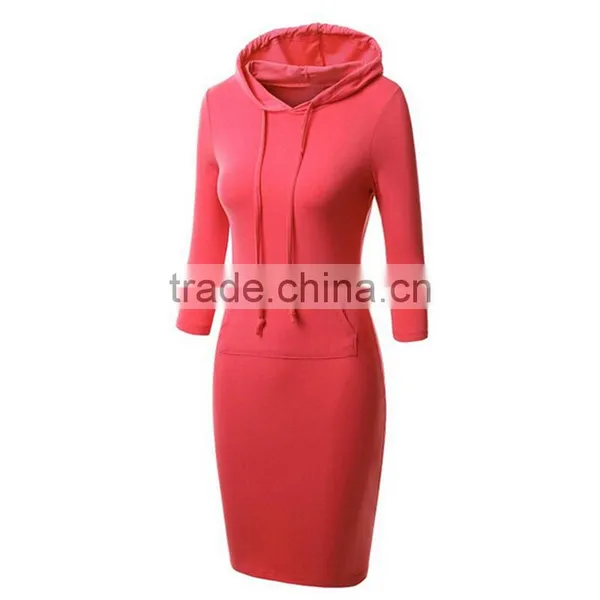 Oem Wholesale Blank High Quality Plain Long Hoodie Garment,custom Fashion Ladies Pullover Hoodies photo-5