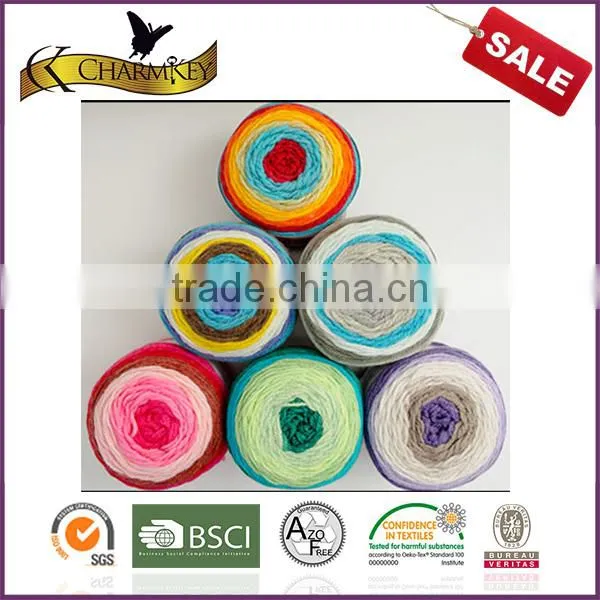 Charmkey Crochet Yarn Sweet Roll Color Gradient Yarn Wool Scarf Cake Yarn photo-4