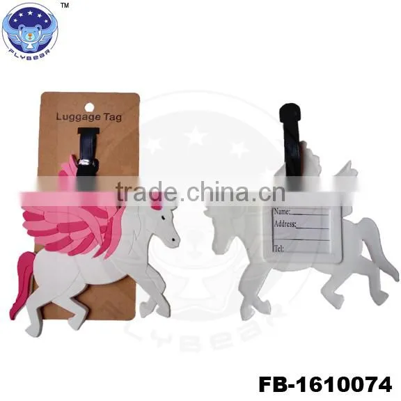 2017 Hot Selling Promotion Gifts Colorful Unicorn Luggage Tag Led Light and Nice Voice for Traveling photo-2
