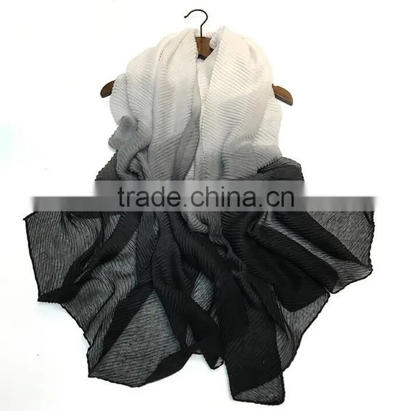 New Creative Fashion Color Gradual Change Scarf Women Spring Summer Scarves Shawl photo-2