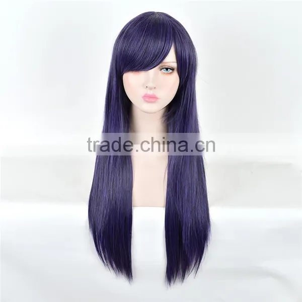 LoveLive TOJO NOZOM Very Long Hair Wig Elegant Bueaty Hair Wigs Long Black Straight Hair Wig photo-3