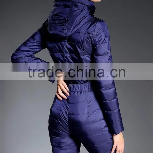 One Piece Down Jumpsuits for Lady Snow Wear Women's Down Coats Slim Bodysuit photo-6