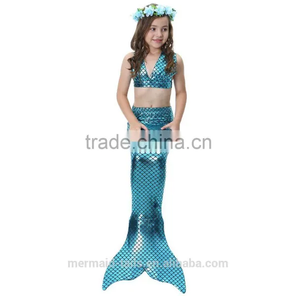 Fairy Costumes for Girls Beach Holiday Mermaid Fashion Bikini Sets 3PC photo-5