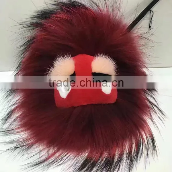 Promotional Raccoon Fur Key Chain For Car Key Ring in High Quality