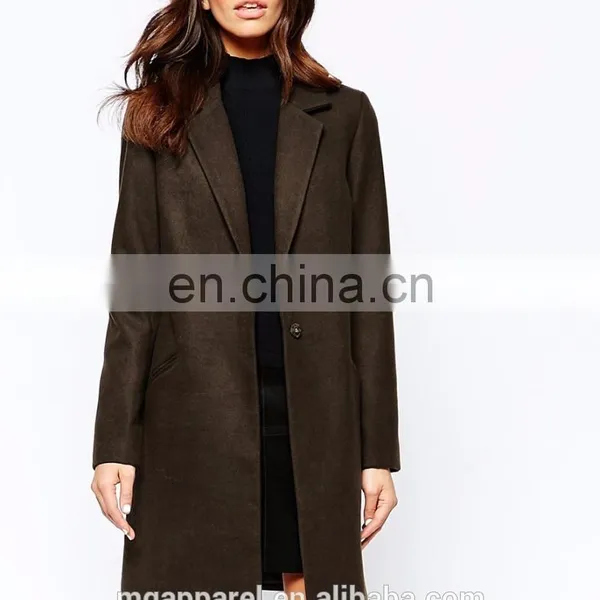 Cheap Wholesale Fashion Coat Woman Winter Clothes Notch Lapel Long Winter Coat photo-2