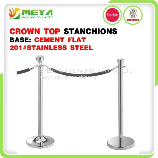 Rope Bollard Queue Stanchion With Cement or Cast Iron Bases photo-2