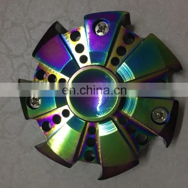 2017 Hot Toy EDC Hand Spinner Rainbow Fidget Spinner Decompression Anxiety Toys Rainbow Brass Aluminum Alloy Hand Spinner photo-2