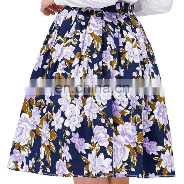 19 Colors ! Grace Karin Cheap Occident Short Vintage Floral Print Cotton 50s Retro Skirt CL6294-9# photo-4