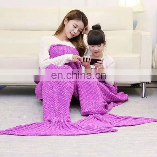 Hot Sale Custom Logo Adult Children Mermaid Tail Blanket photo-3
