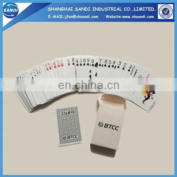 Promotional paper 777 playing card with printing