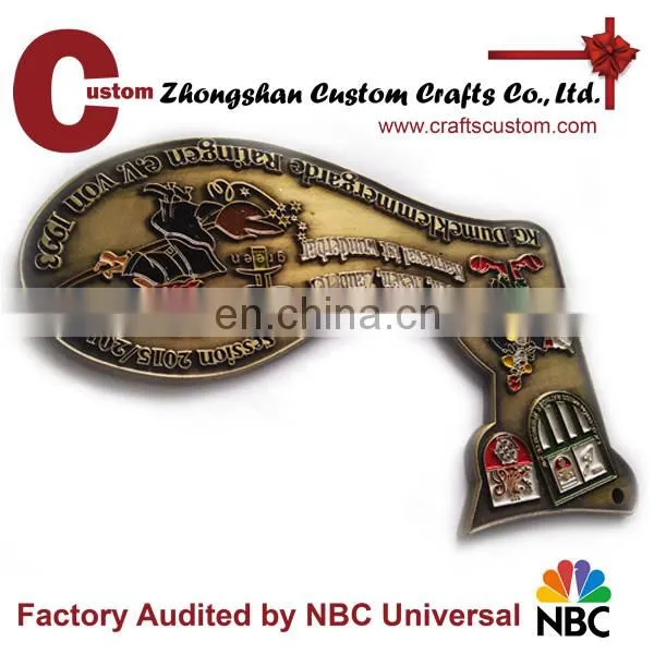 Custom Large Size Personalized Nameplate Shoe Shape Enamel Metal Pendant photo-2