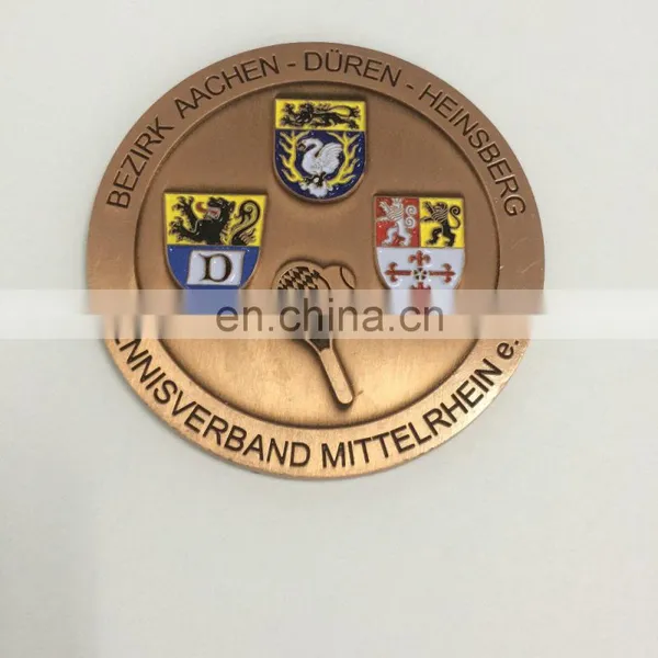 Antique Brass Plating Zinc Alloy Material Embossed Custom Design Metal Coin photo-5