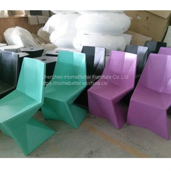 Fiberglass Diamond-shaped Back-rest Chair Dinning Chair photo-3