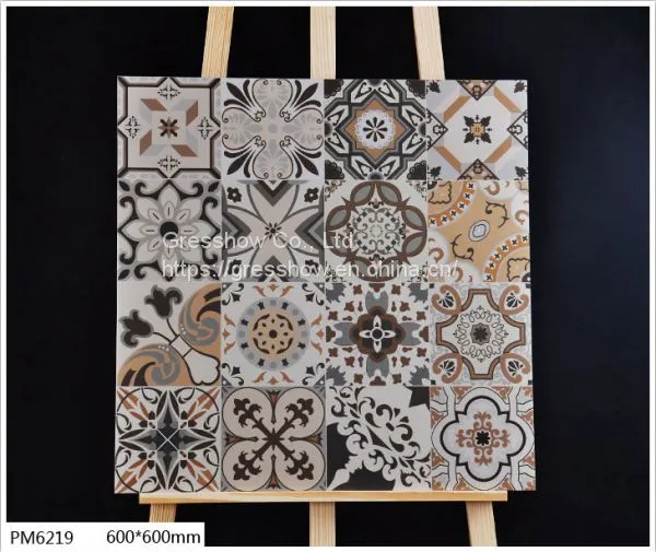 Light Beige 600x600mm Non Slip Patterned Floor Tiles
