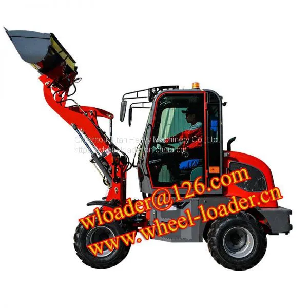 Titan Hoflader China 800kg 0.8ton Mini Small Electric Farm Wheel Loader With Best Price, Small Wheel Loader Mini Front End Bucket Wheel Loader Low Price for Sale From Good Quality China Wheel Loader Manufacturer Wheel Loader Factory photo-4