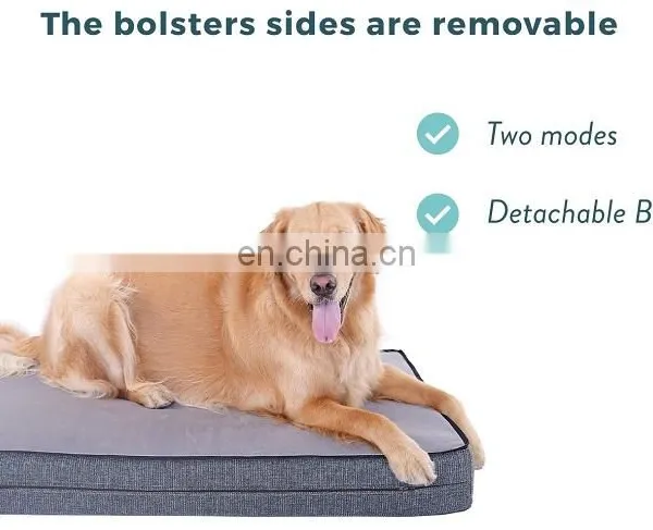 High-quality Memory Foam Dog Bed - Removable Cover Waterproof Liner Luxury Dog Mat With Foam Mattress photo-6