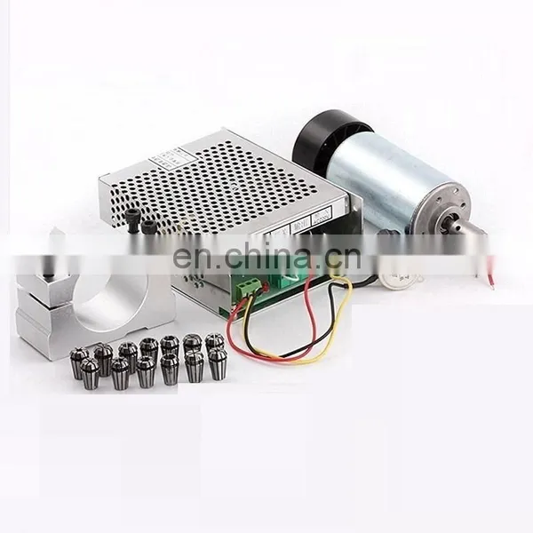 HONGJUN 300W Air Cooled Spindle Motor Spindle Speed Power Converter & 52mm Clamp 13pcs ER11 Collet For Engraving. photo-1