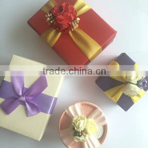 Paper Cardboard Square Ring Necklace Earring Jewelry Gift Boxes Display Case photo-2