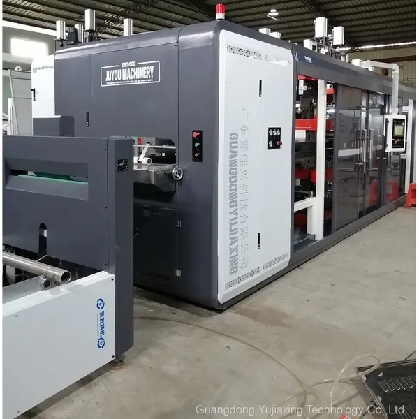 YJX-JY Three Station High Speed Tableware Tray Lunch Box Lid Making Thermoforming Machine photo-4