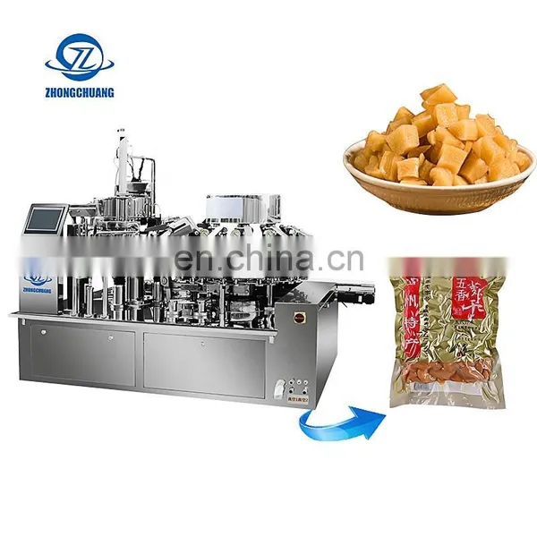 Custom Vegetable Cubed Foodstuff Fresh Maintaining High Speed Premade Bag Sealer Packing Automatic Vacuum Pack Machine for Food photo-2