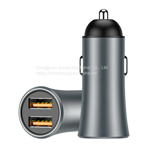 12/24V 5V 2.4A Mini Fast Charge USB TYPE-C High-quality Dual USB Car Charger photo-2