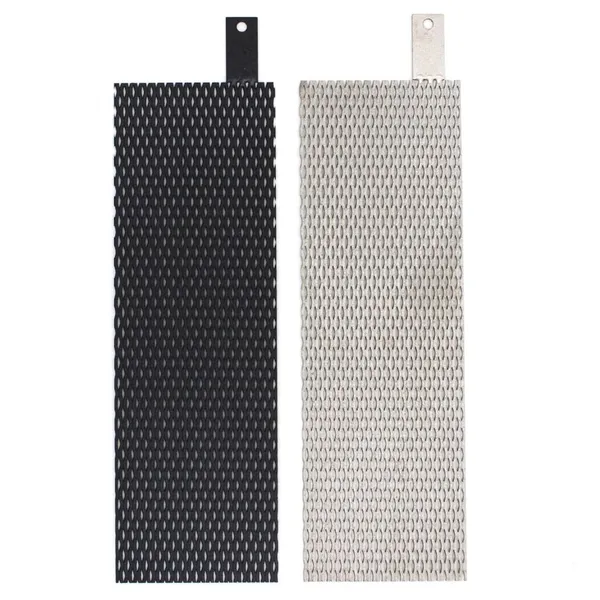 2PCS Electrodes, Titanium Anode Mesh With MMO Ruthenium-Iridium Coating and Cathode Electrolytic Mesh Without Coating for Electrochemical Application photo-2