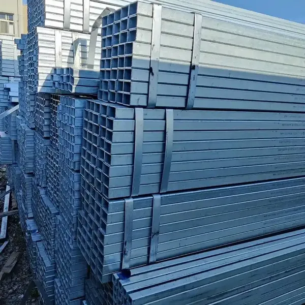 Durable Round Galvanized Steel Pipes and Rectangular Steel Pipes Used in Steel Structure Construction photo-3