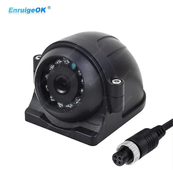 EnruigeOK 4Pin 12LED Side Rear View Reverse Backup Camera For Truck Bus RV Monitor 9-35V