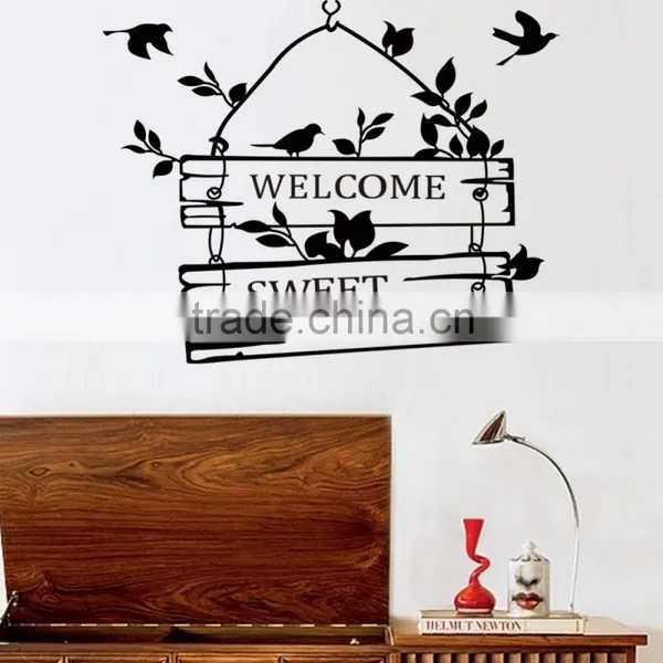 Welcome Sweet Home Decoration Wall Decals ZYVA-8253-NA Decorative Removable Vinyl Wall Stickers for Home photo-3