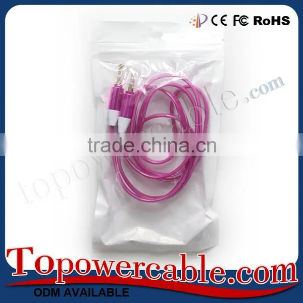 New Products Flat Stereo to 3.5mm Jack AUX Cable Audio Wire With LED Light-Up photo-5