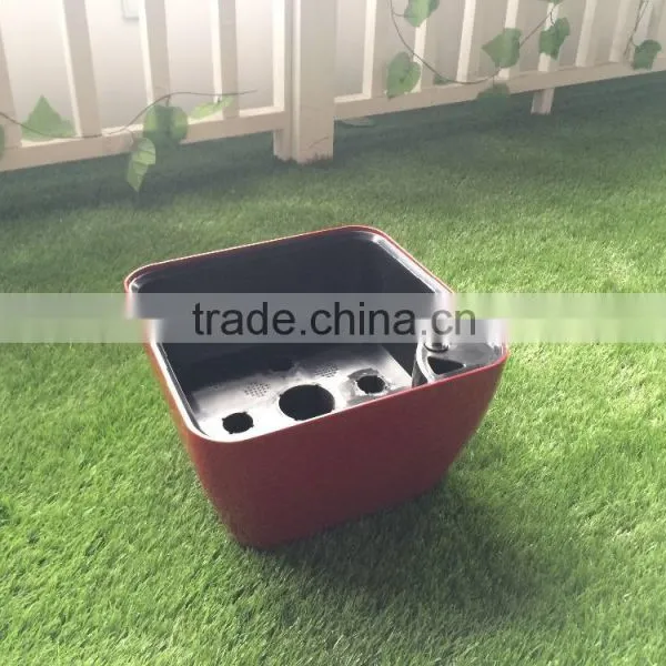 Outdoor Plastic Self Watering Flowerpots With Painted photo-2