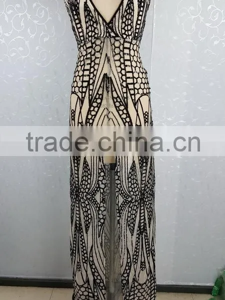 Ladies Sexy Transparent Dress Bule Sexy First Night Dresses Party Wear Long Dresses photo-3