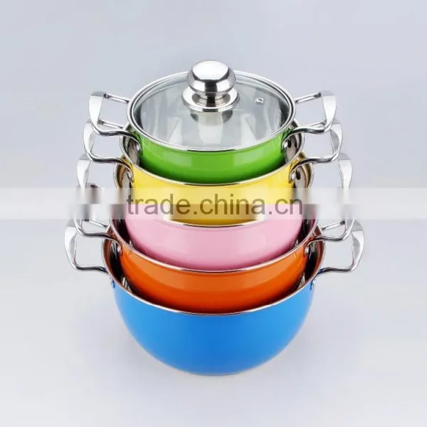 10pcs Stainless Steel Color Kitchen Accessories Cooking Pot Sets as Seen on tv Quality Choice photo-2