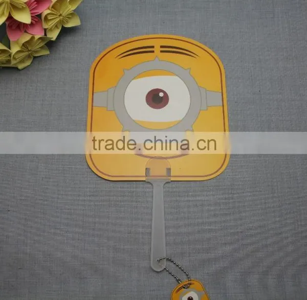 2016 Hot Selling Cartoon Design pp Plastic Manual Hand Fan Promotional Fan Advertising Hand Fan photo-2