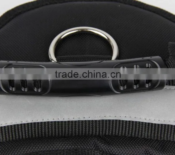 Durable Pet Harness With Reflective Band Black Dog Harness photo-2