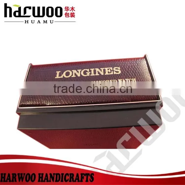 Creative Watch Packaging,single Leather Watch Box,PU Leather Watch Box With Hot Stamp Logo photo-2