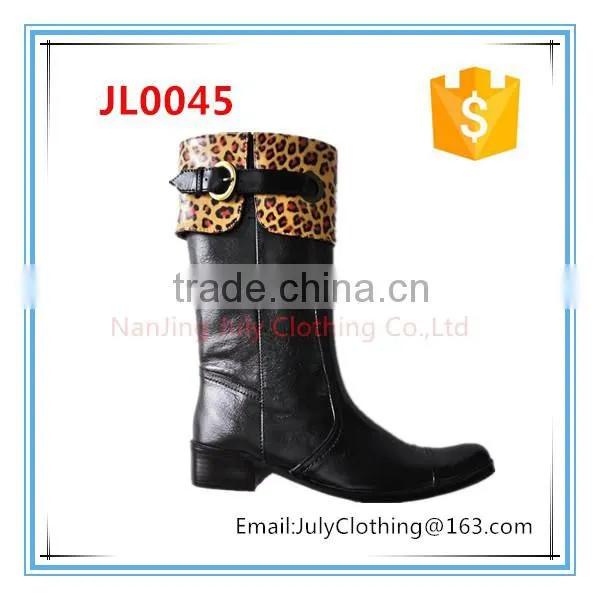 Womens Leopard Mid Calf Rubber Rain Wellington Boots