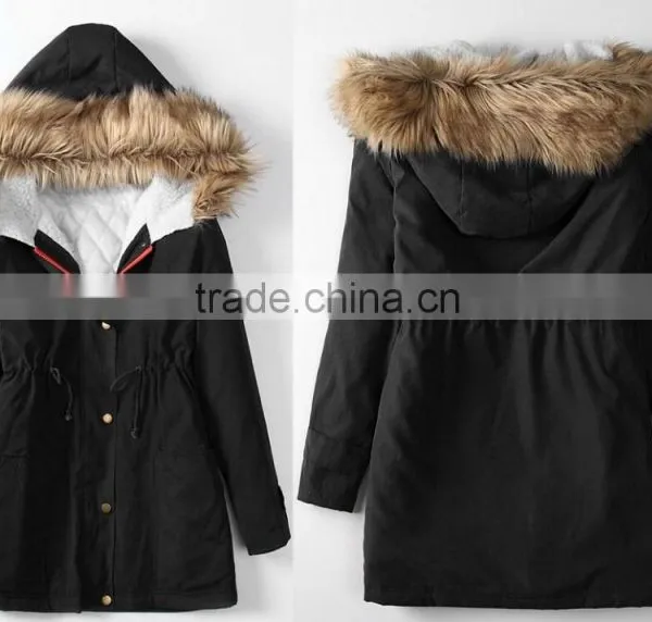 New Ladies Women's Winter Warm Casual Parka Fur Jacket Hooded Lady Jacket photo-4