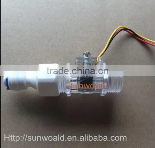 DN15 G1/2" Rate 1~30L/min Hall Magnetic Plastic Home Water Flow Sensor for Water Heater photo-3