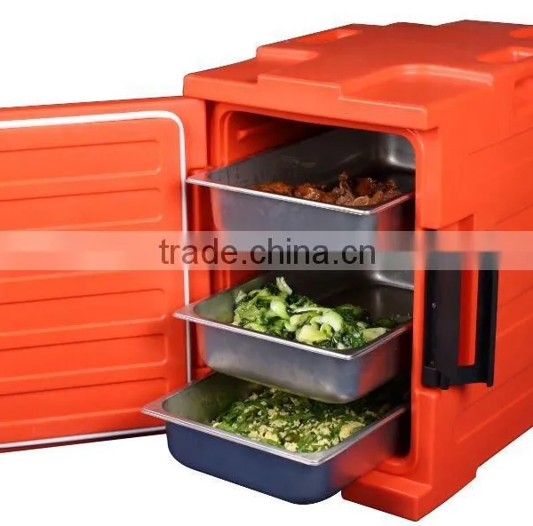 Font Loading Style Kitchen Food Warming Cabinet With Castors for Food Pan Transportation photo-3