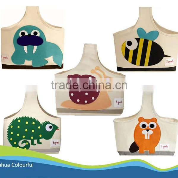 Children Caddy Coating Storage Caddy Storage Bag Canvas Storage Bag for Kids