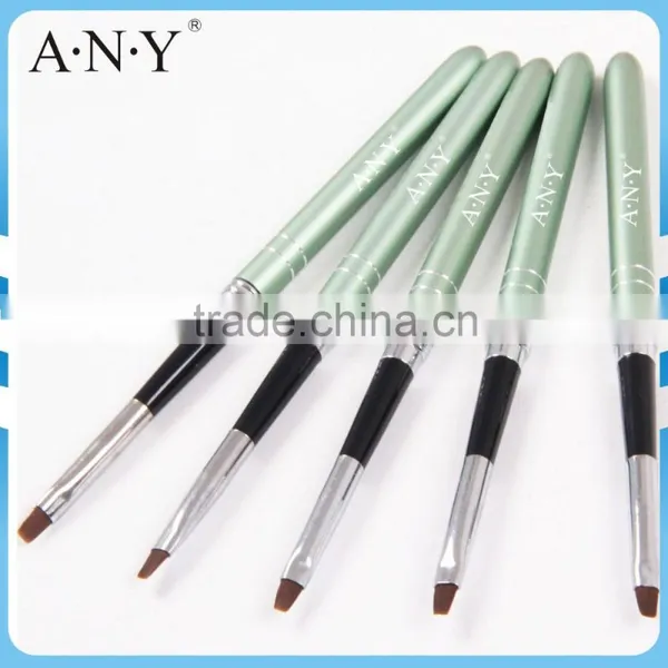 ANY Nail Art Beauty Care Metal Handle Nail Micropainting UV Gel Brush With Cap